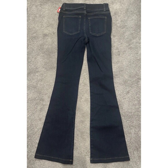 Spanx Flare Jeans XS Petite Midnight Shade Dark Wash Pull On Shaping High Rise - Picture 9 of 12